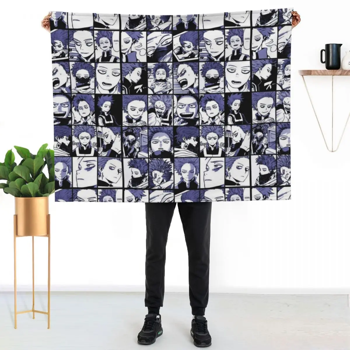 Shinso Collage color version Throw Blanket couch cozy soft plush fuzzy picnic outdoor blanket