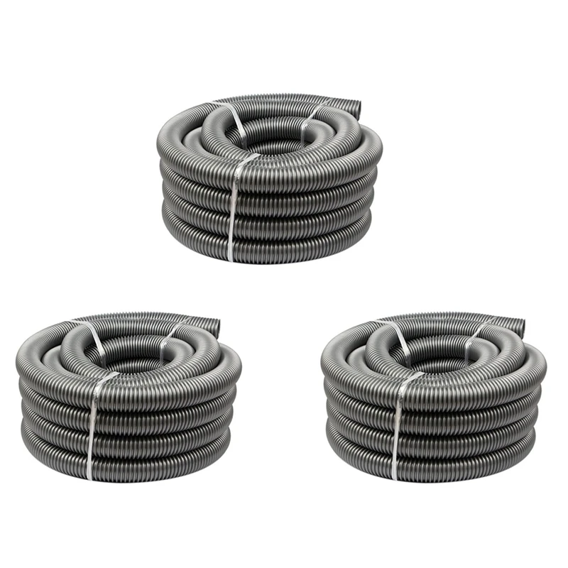 B90B Vacuum Cleaner Threaded Hose 3Meter Inner Diameter 50mm Suction Tube Bellows Replacement Parts 3Pcs
