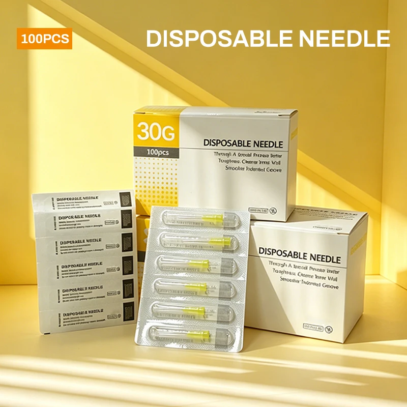 100pcs 30G 4mm 6mm 8mm 13mm Painless Disposable 30g Needles Hand Tool