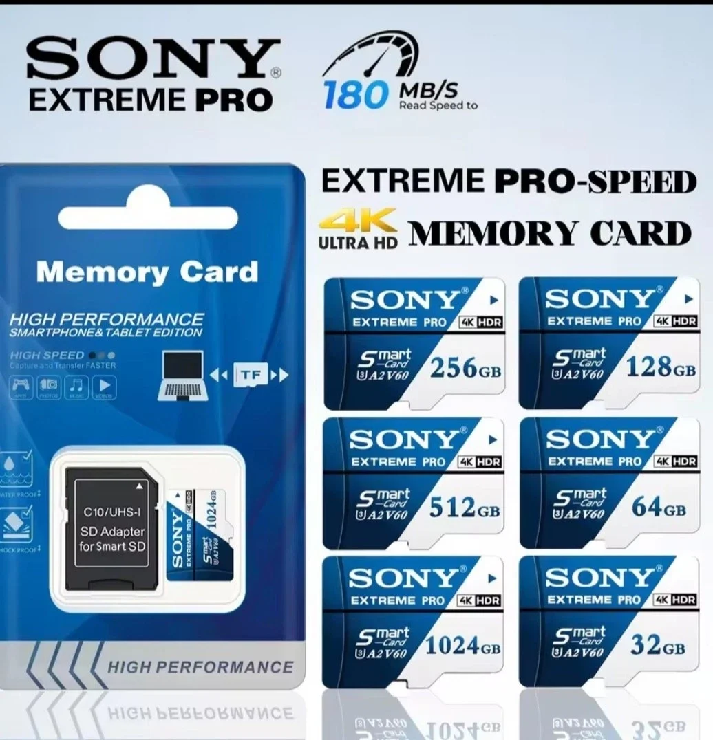 NOWA karta pamięci Sony Extreme Pro Micro TF SD 1TB, szybka karta SD 128GB 256GB 512GB 64GB 1TB do telefonu, aparatu, komputera — zdjęcie produktu 6