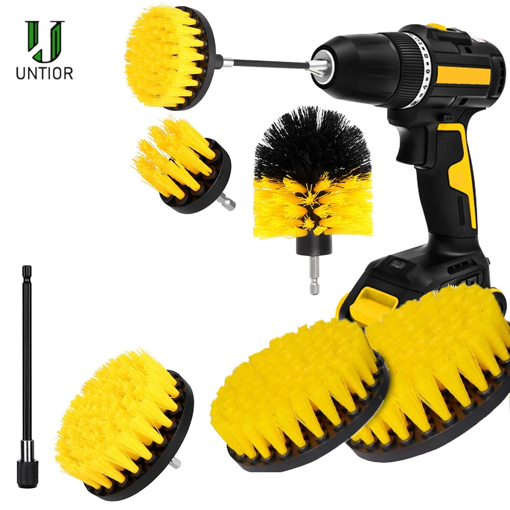 Multiple Set Drill Brush Attachment Set Electric Cleaning Scrub Brush Multipurpose Drill Brush for Tub Tile Corner Floor Etc