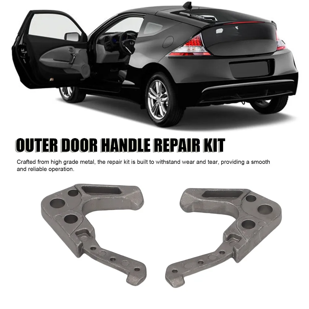 2PCS Silver Outer Door Handle Repair Kit Metal Durable Door Handle Replacement Practical for for CRZ / CR-Z 2011-2015