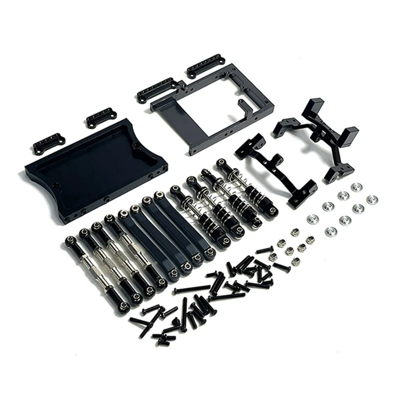 

For MN D90 MN98 M S Metal Ch is Link Rod Servo Mount Shock Absorber Beam Set 1/12 RC Car Upgrade Parts,Black