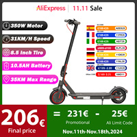AOVOPRO ES80 Electric Scooter 350W Motor 10.5AH Battery 31KM/H Max Speed 35KM Super Range 8.5Inch Folding Adults APP Scooter