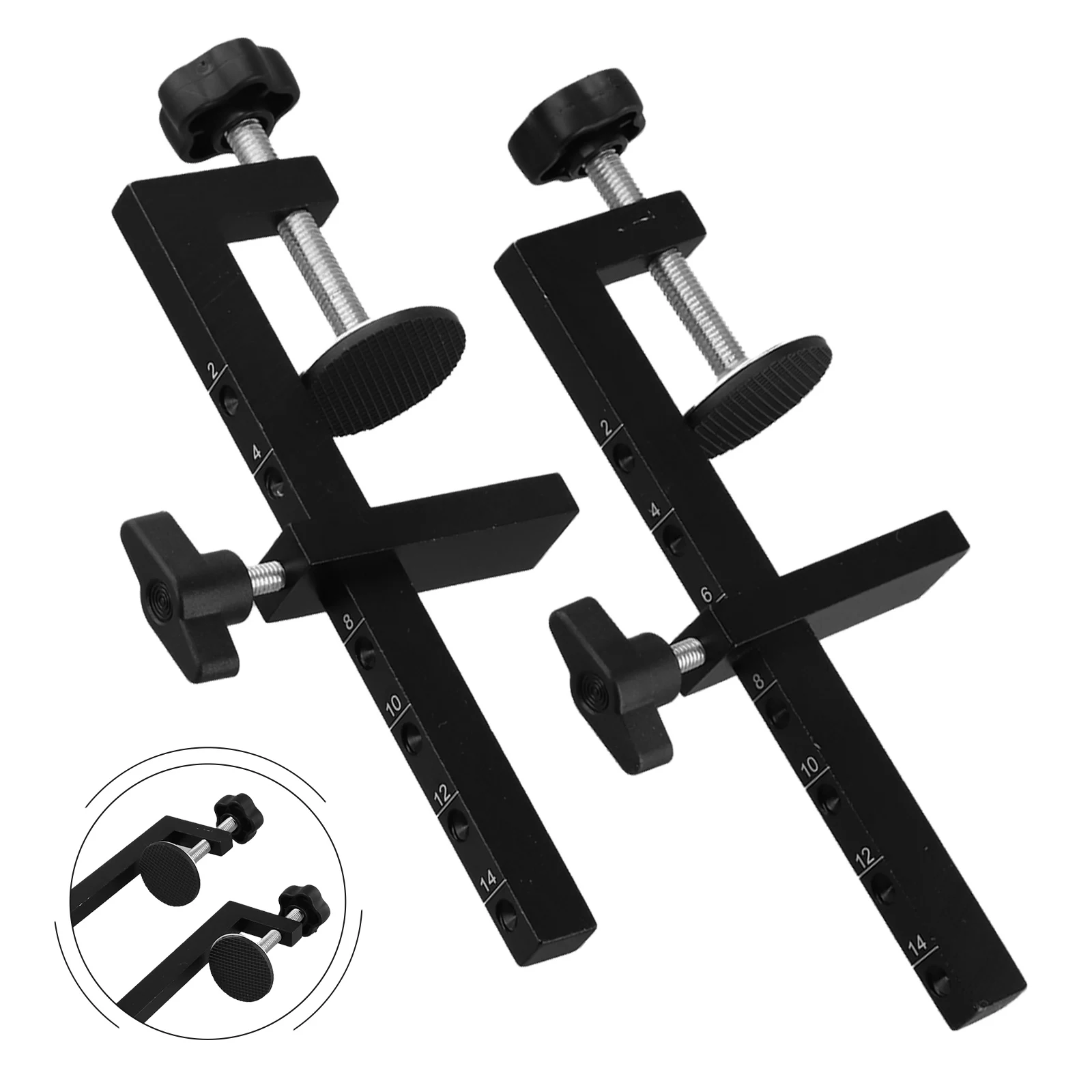 DIY Projects Household Clamping Adjustable Clamps Screw Clamps Precise Screw Rod Clamps Black Clamping Range 10-140mm