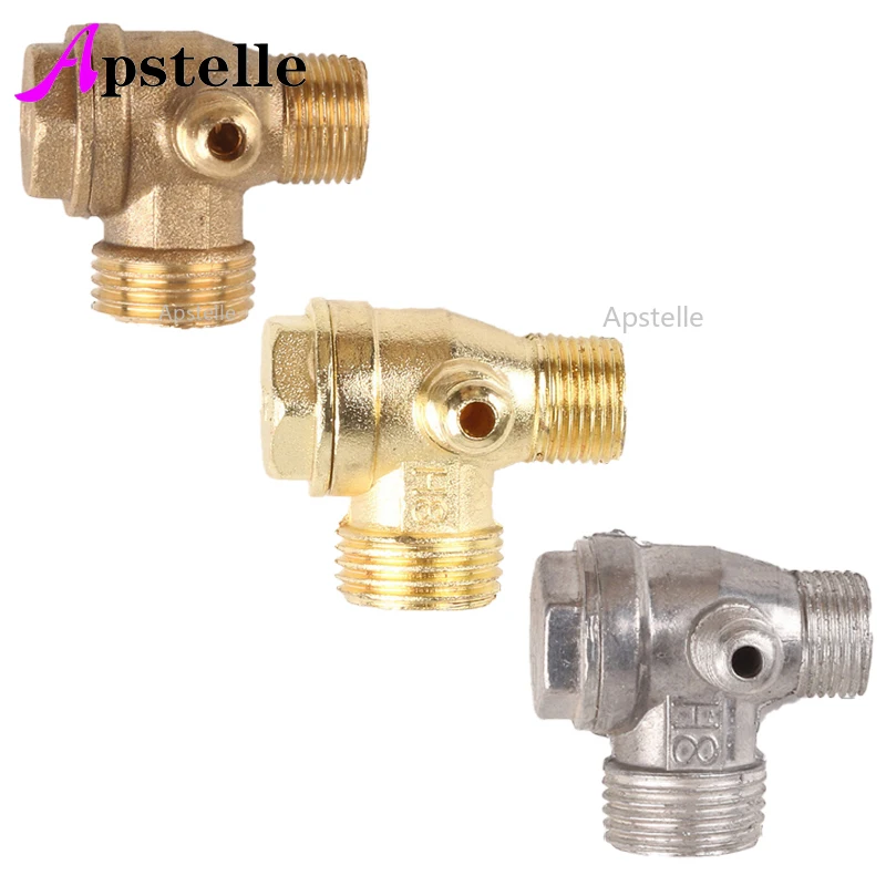 APSTELLE 3-Way Unidirectional Valve Connect Pipe Brass/Aluminium Alloy High Quality Air Compressor Replacement Check Valves