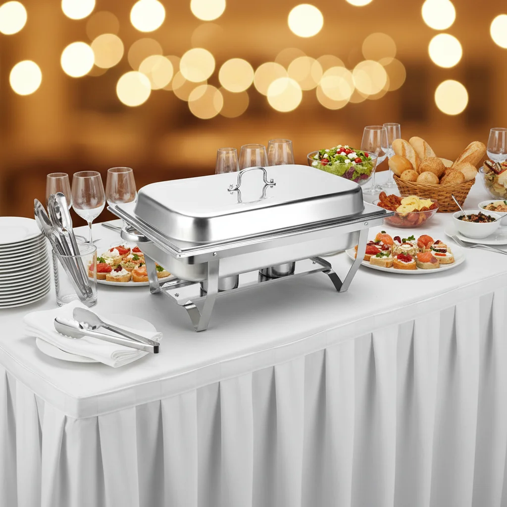 Stainless steel plates for catering and buffets, commercial grade, with OEM/ODM service