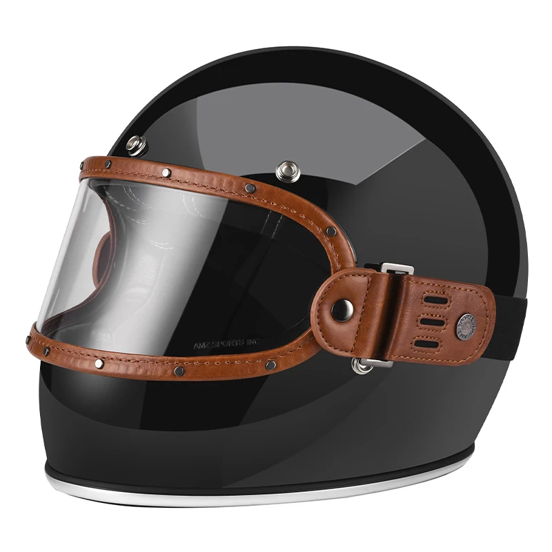 Amz Vollhelm brille Motorrad helm linse Retro Windschutz scheibe Motorrad Antibes chlag und wind dichte Brille