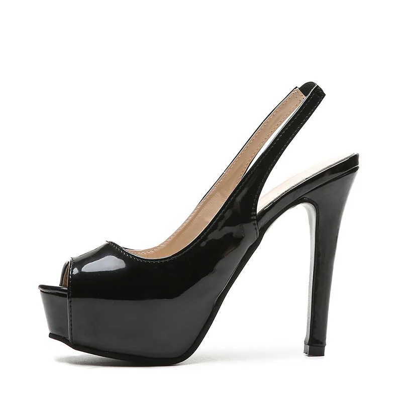 Women 2022 Summer Soild High Heel Pumps One-word Buckle Fashion Platform Stiletto Heel Sandals Women Sexy Party Open Toe Pumps