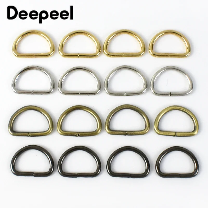 100/200/300Pcs 10/13mm D Ring Metal Buckles Bag Strap Adjust Hook Clasp Dog Collar Webbing Connection Loops Buckle Accessories