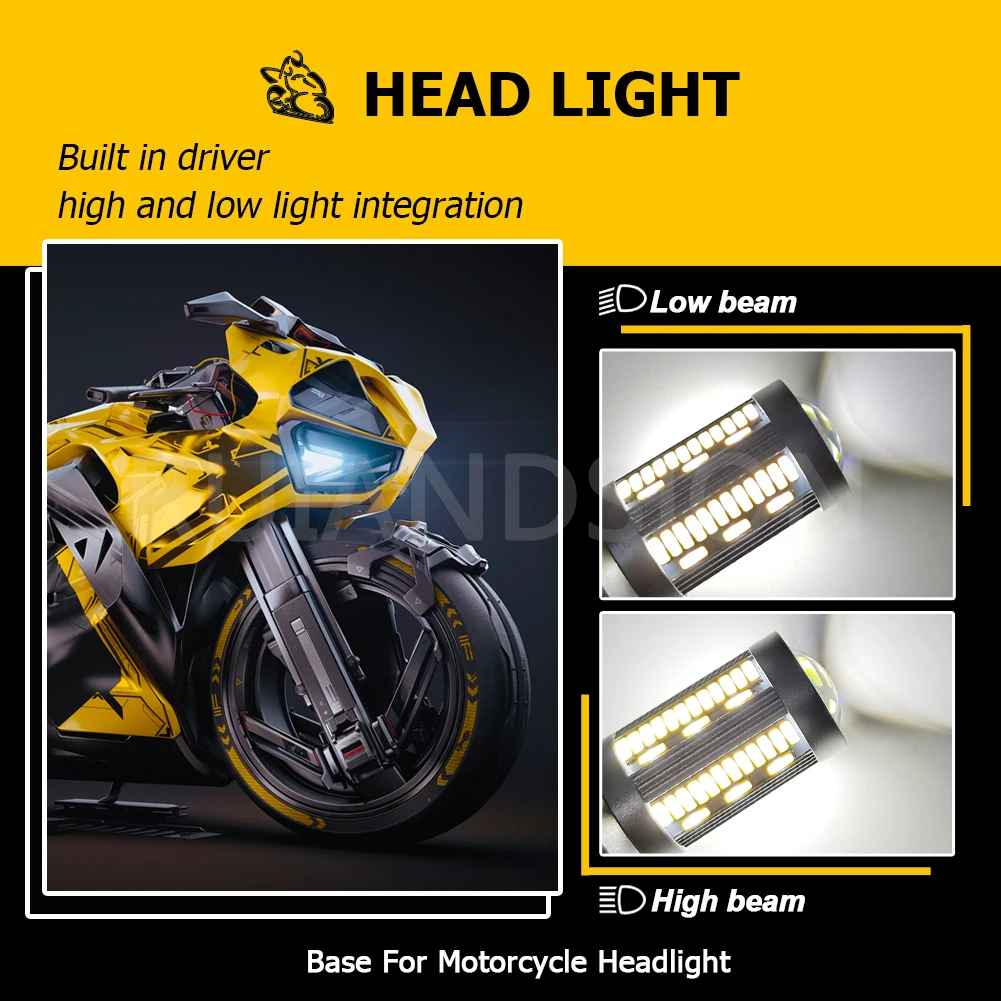 Picture 5: 2pcs 1200lm White PH11 9014 Motorbike Head Lamp Bulb 84SMD High Low Beam Motorcycle Headlight 12V 24V For YAMAHA SUZUKI HONDA