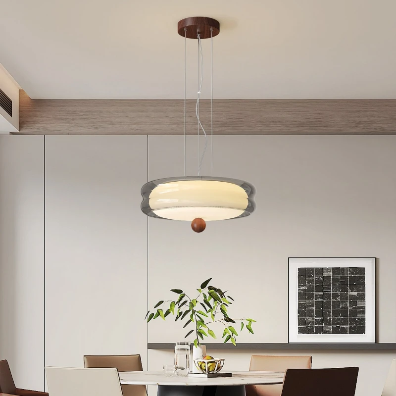 Italian Design Minimalist Style Glass Pendant Lights for Restaurant Bedroom LED Rechargeable Lamp Simplicity Suspension Fixtures