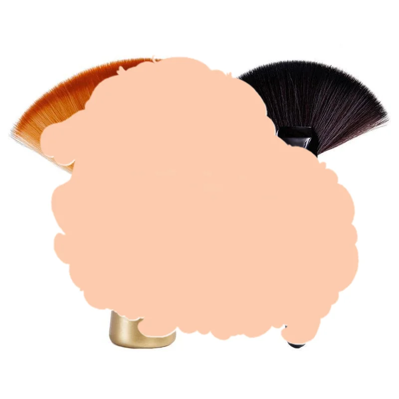 Fan-Shaped Barber Neck Duster Brush Soft Bristle Hair Cutting Cleaning Brush Professional Salon Hairdressing Tool