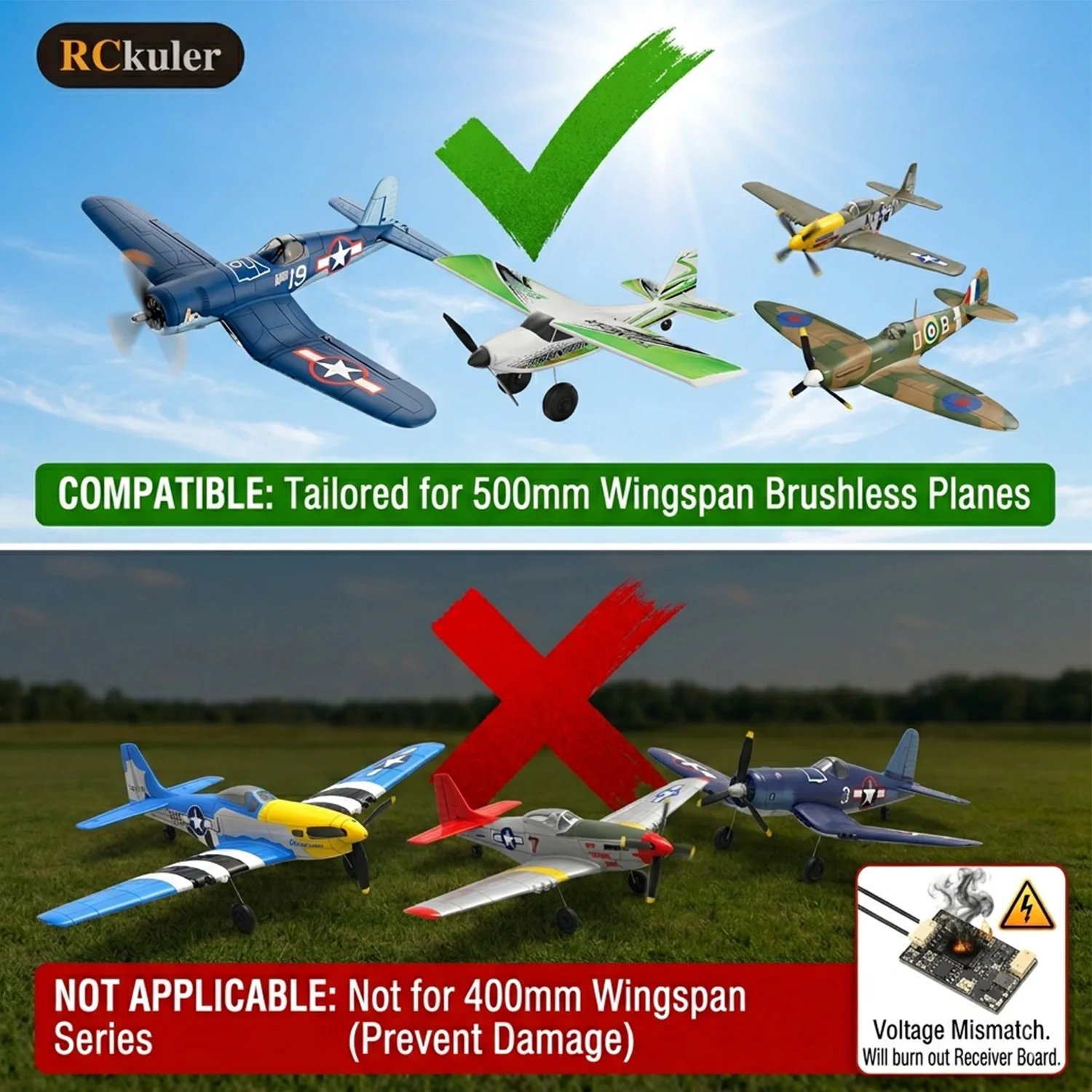 2PCS 7.4V Li-Po 2S 25C 400mAh Rechargeable Battery with 2-Port USB Charger, Compatible with Volantexrc Brushless 500mm RC Plane view 4