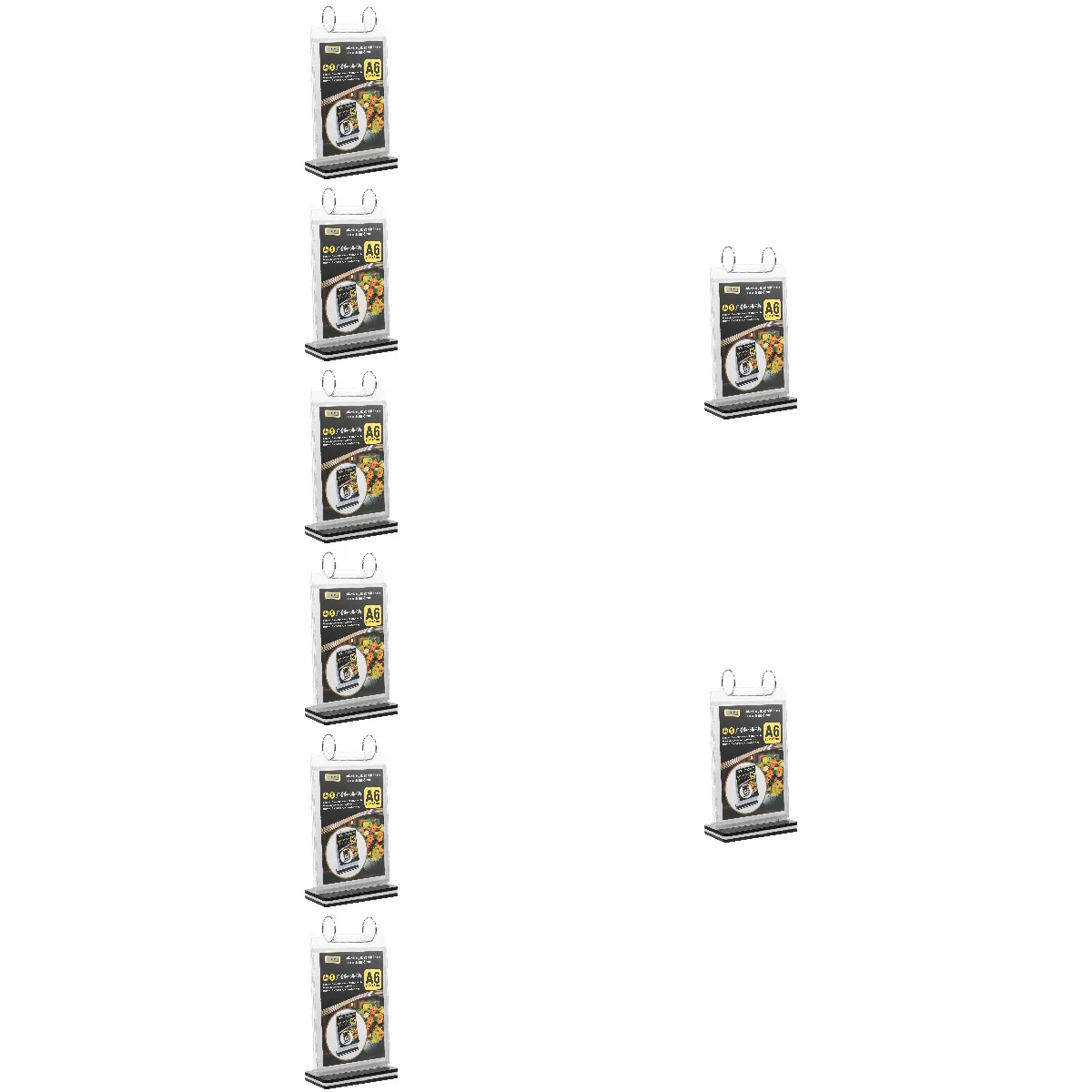 PVC Display Stand para Mesa, Clear Sign Holders, Loose Leaf Menu Card, Titular da Etiqueta, Stand Rack, Desktop, Show, 8 Packs