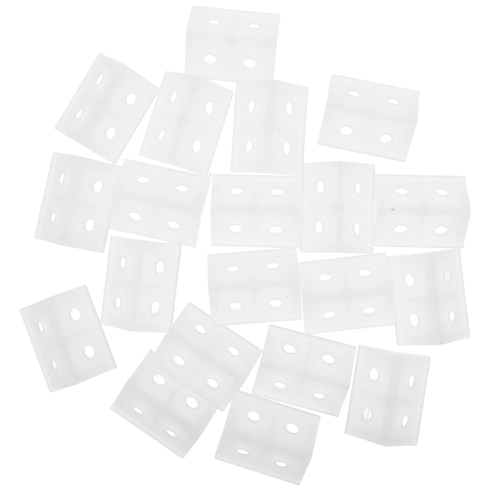 

20 Pcs Partition Corner Code Braces 4 Hole Angle Cabinet Drawer Slides 90 Degree Shelf Holder Bracket Support Nylon Cupboard