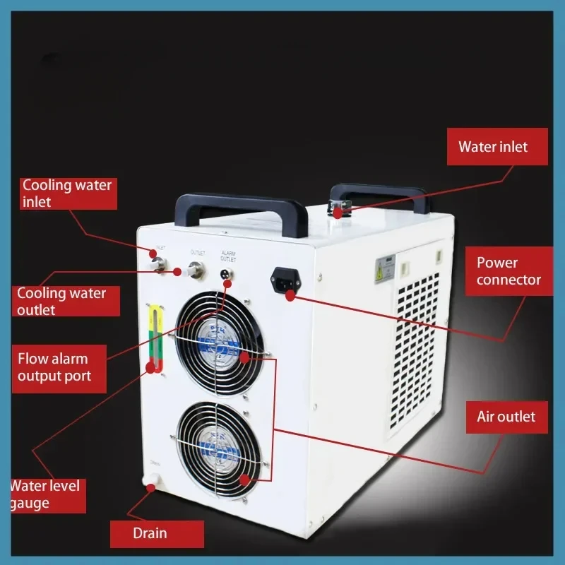 الذعر شراء المبرد CW-3000 CW-5200 6L 8L ل CNC المغزل 60 واط 80 واط آلة القطع بالليزر CO2 أنبوب الليزر معدات التبريد #4