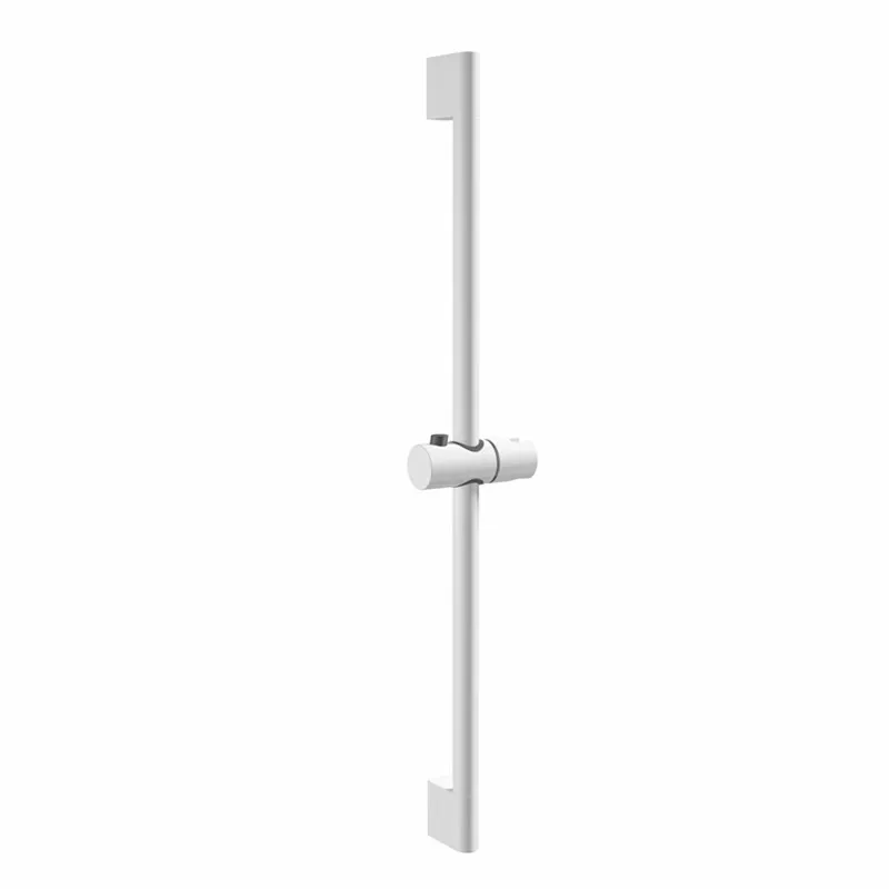 Adjustable Shower Bar Lifting Rod Extendable Wall Mount Shower Horizontal Bar Column Black White Chrome Bathroom Riser Slide