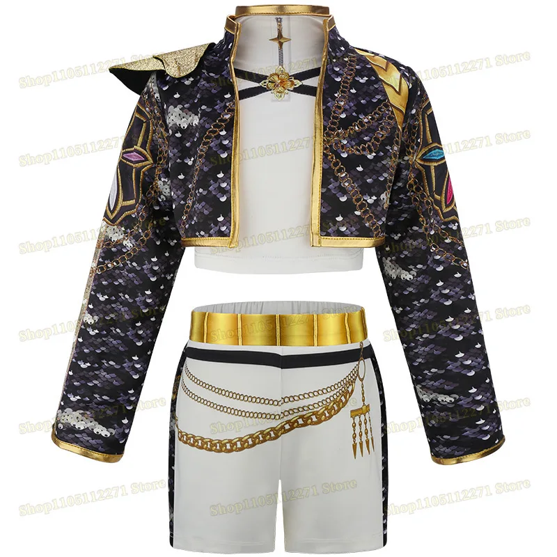 ชุดฮิปฮอปเด็กผู้หญิงใหม่ ชุดแสดงบนเวทีฮาโลวีน ชุดวงเกิร์ลกรุ๊ปเกาหลี ชุดสาวฮอต สำหรับโอกาสพิเศษ เสื้อผ้าเด็ก