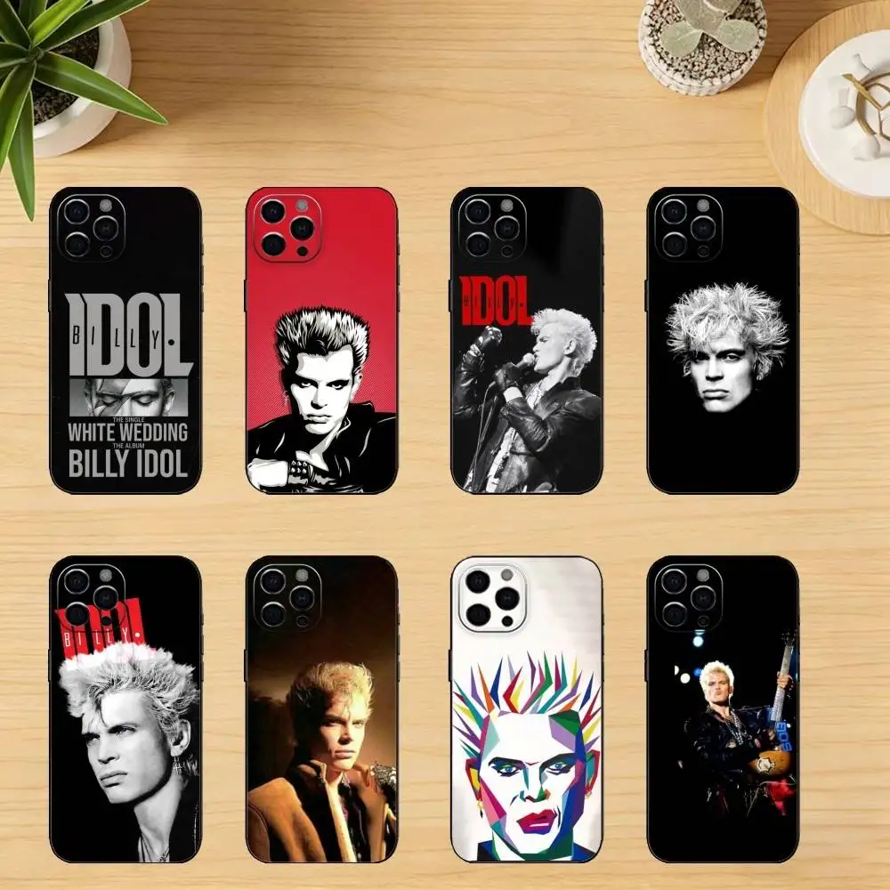 

Famous B-Billy Idol Phone Case For iPhone 17,16,15,14,13,12,11 Plus,Pro Max,SE4Soft Silicone Black Cover