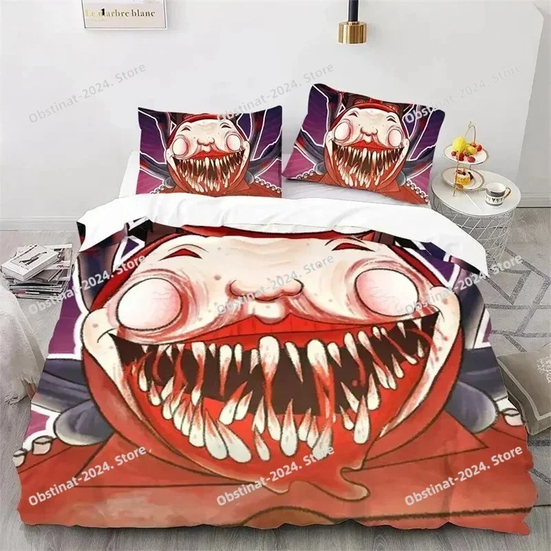 3D Game Choo Choo Charles Bedding Set Printed single Comforter Quilt Bed Cover Duvet Cover Pillow Case 3 Pieces Kids Adult Size