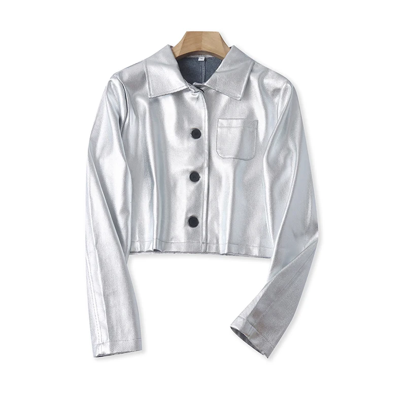 

Spring Autumn New Sle Loose Faionable Pure Color ort Sve Long Sve Youthful Hong Kong Sle Women's Outerwear