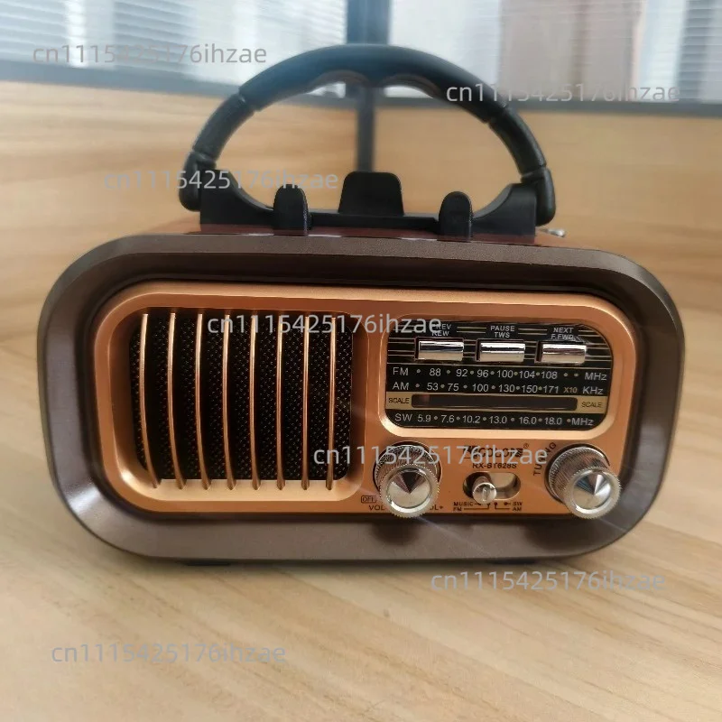 Radio Solar Retro BT628S, Radio de 3 Bandas AM/FM/SW con Bluetooth, Reproductor de Tarjeta TF, Radio Portátil de Emergencia para Camping con Linterna