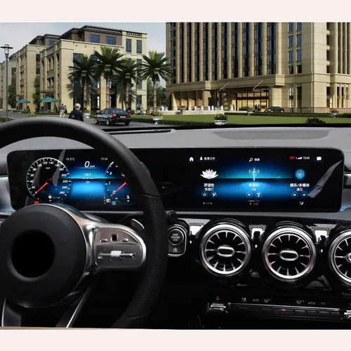 Imagen 2 del producto Para Mercedes Benz Clase A W177 A180 A200 película de pantalla de navegación de coche película protectora de tablero Protector de pantalla de vidrio templado