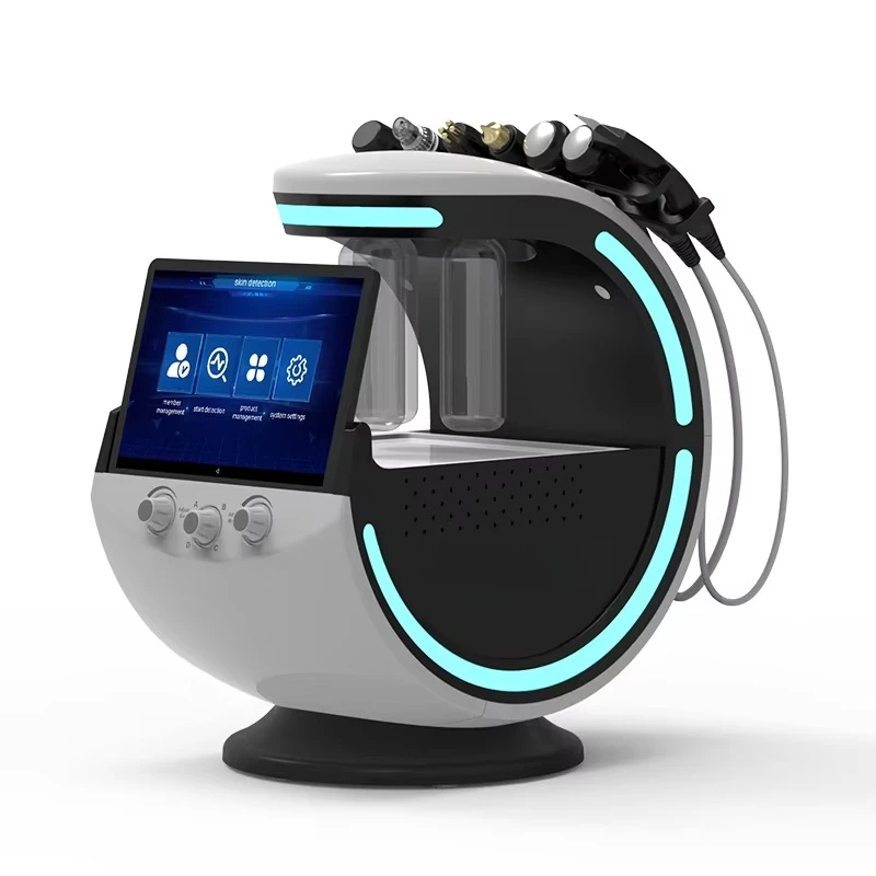 Multi Small Bubble 7 in 1 with Skin Analyzer Oxygen Jet Micro Dermabrasion Hydraskin Machine