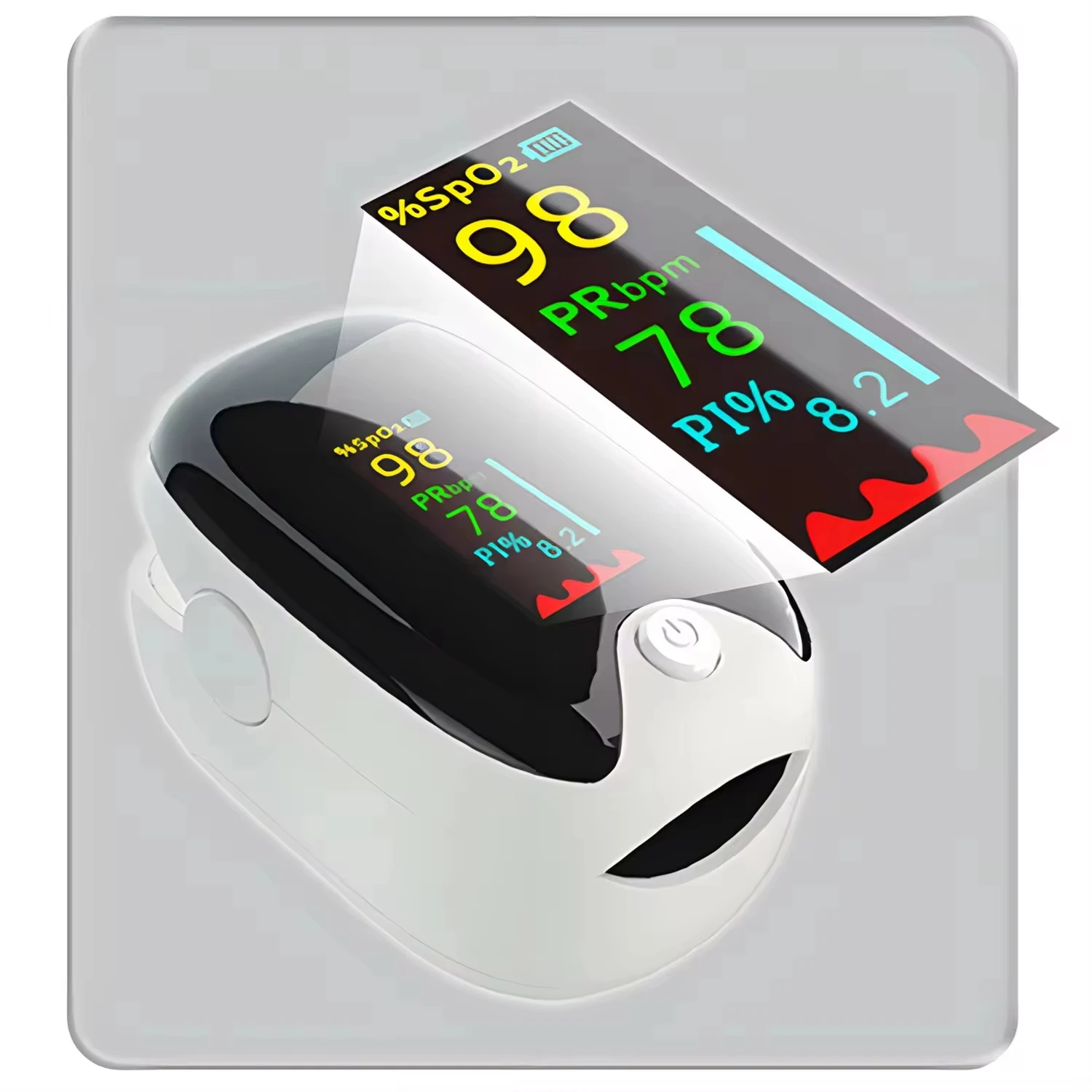 AJC digital oximeter of fingers Monitor Blood Oxygen Saturation Meter Pulse Oximeter Home Oximeter USB Rechargeale medical ﻿