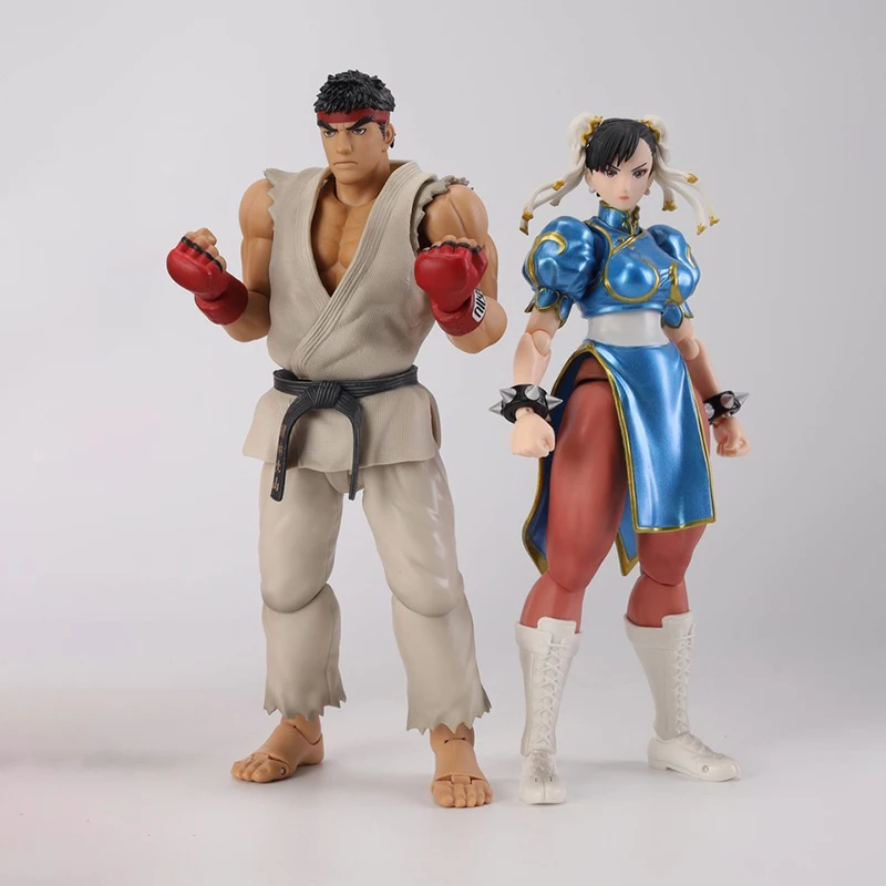 Bandai SHF Ryu Action Figure Chun-li Outfit 2 Street Fighter Anime Figure GUILE Collection Model Toys for Boys Gift