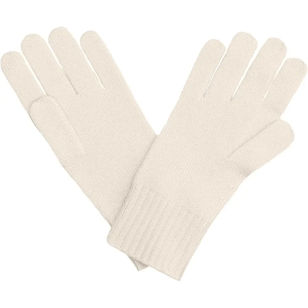 

State Cashmere Classic Jersey Knit Gloves 100% Pure Cashmere Ribbed Cuffs