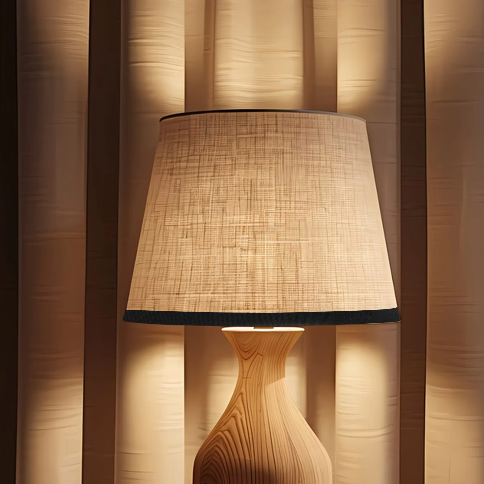 

Lamp Shade Edging Strip Self Adhesive Fabric Tape for Round Drum Lampshade Protective Trim for Furniture and DIY Projects