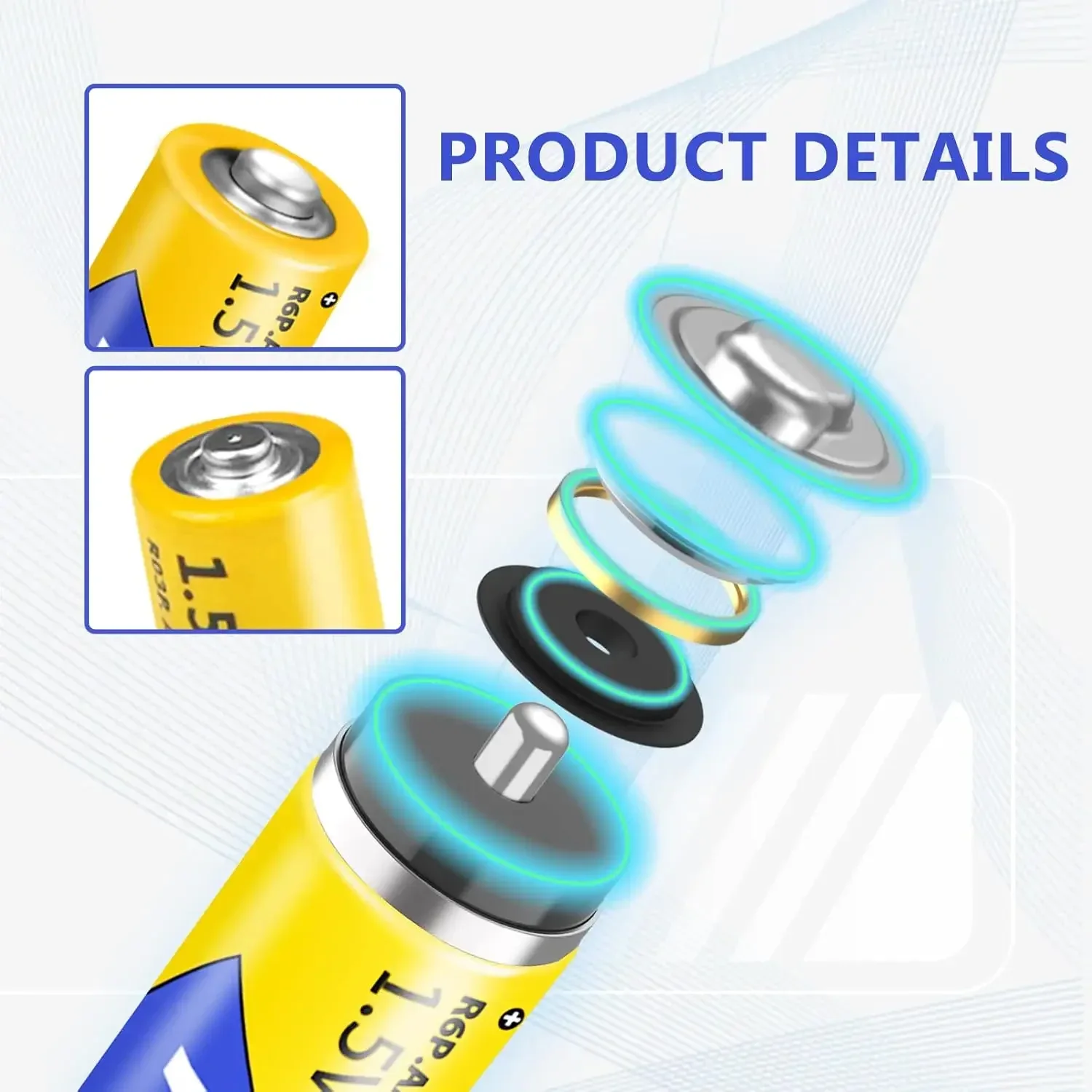 

50Pack PKCELL AAA Batteries Ultra Long Lasting R03P 1.5 Volt AAA Alkaline Battery for Toys Electric Calculator Watches
