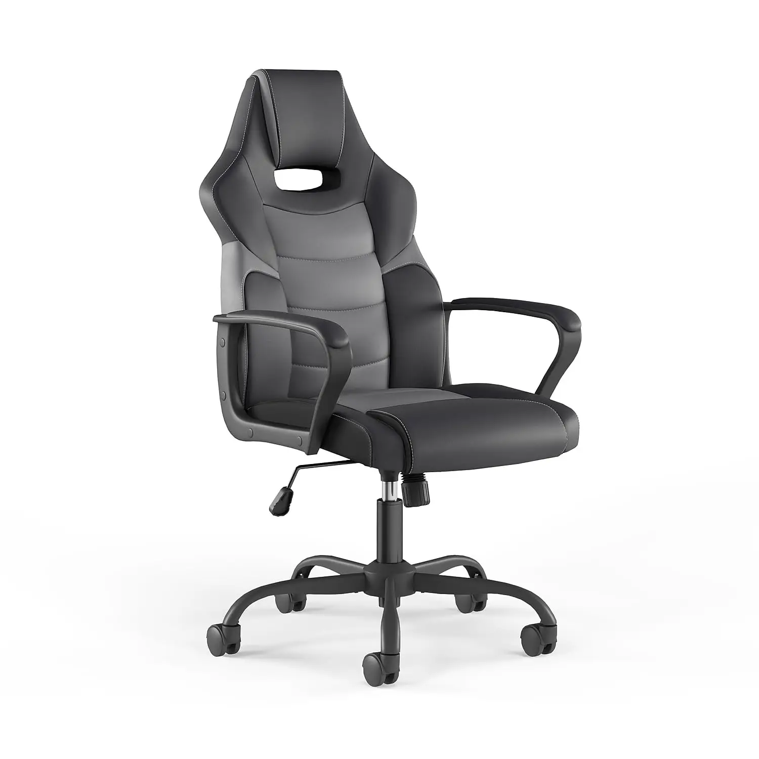 

Emerge Vector Luxura Faux Leather Gaming Chair, Black & Gray (61108)