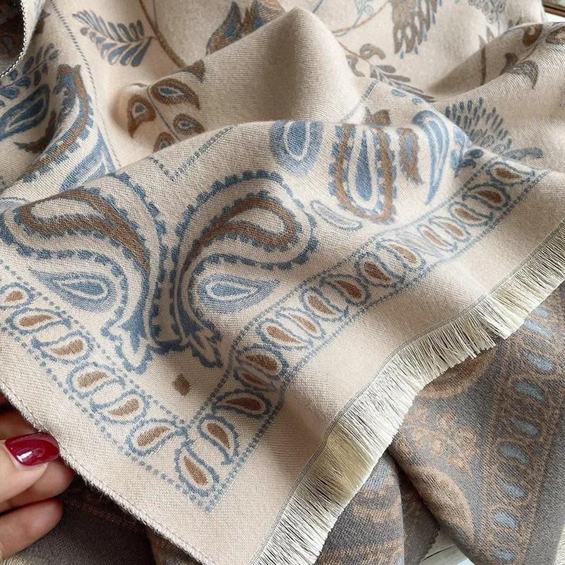 Imitierter Kaschmir-Sonnenschutzschal, Seidenschal für klimatisierte Räume, dekorativer Mehrzweckschal für Sommer-Oberbekleidung – Detail 4