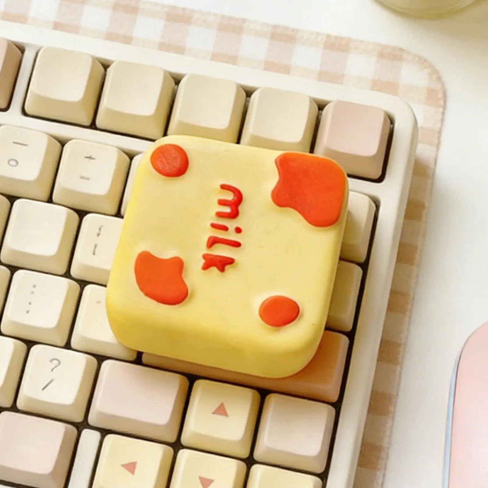 Slow Rising Food Squeeze Toys Milk Block Shape Fidget Stress