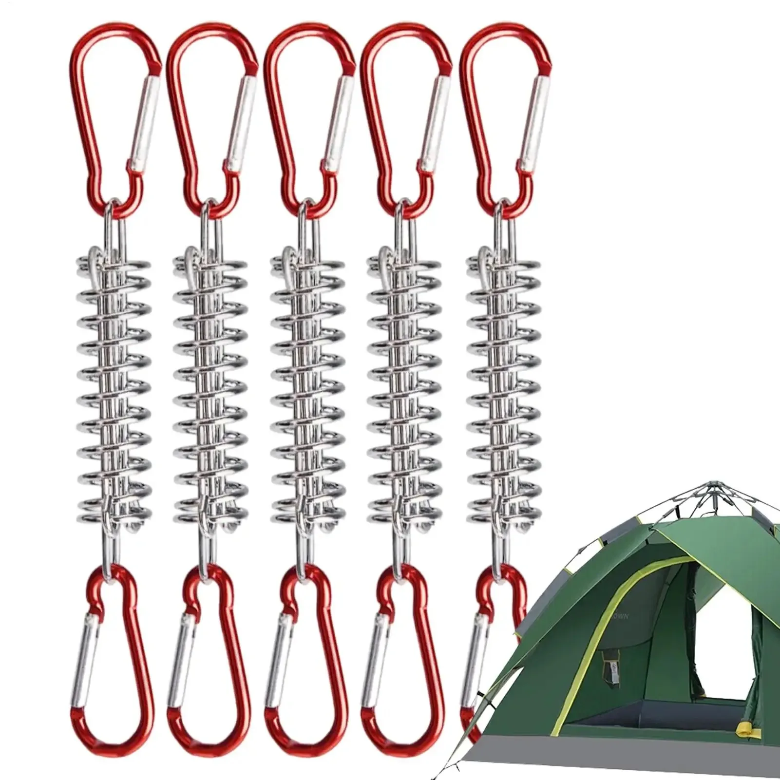 Juego de Hebillas de Resorte para Tiendas de Campaña, Hebilla de Resorte para Toldo de Tienda de Campaña, Tensor de Toldo Resistente para Estructuras de Alambre