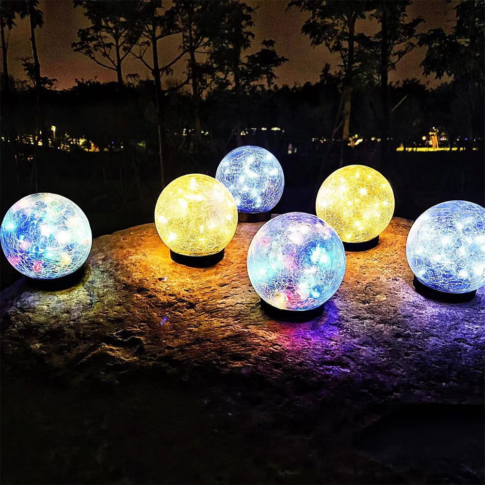 

1 шт. солнечные глобусные светильники, кракле, стеклянный шар, солнечный свет, солнечный свет, солнечный светильник под землей, светодиодный ландшафтный светильник для двора