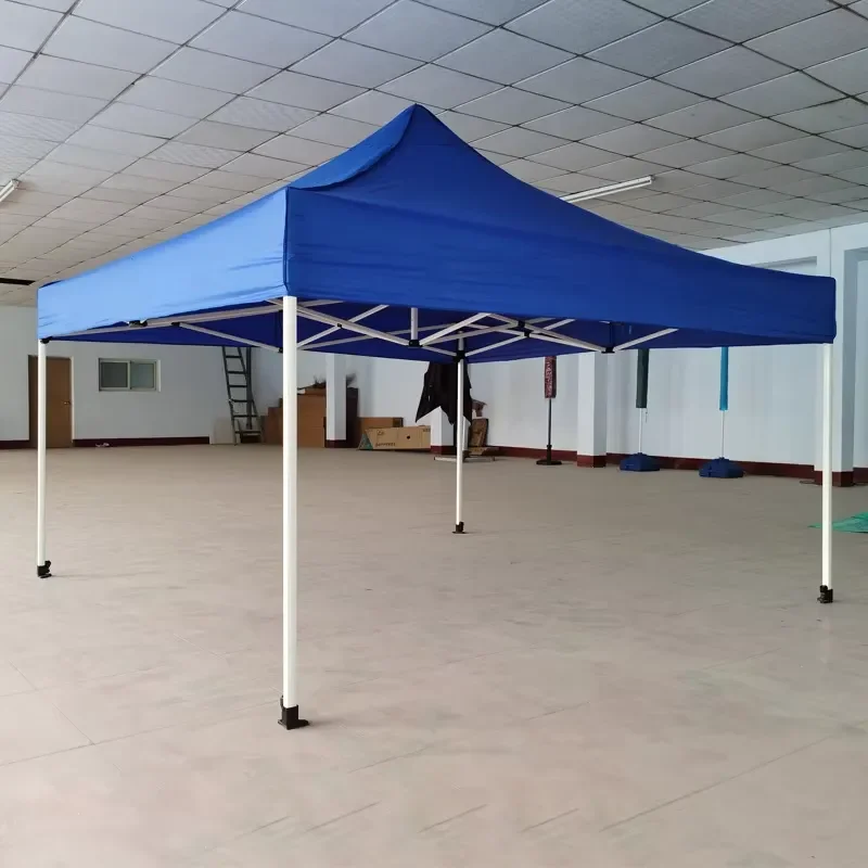 Outdoor Hexagonal Canopy Tent Thickened Rainproof Sunshade Retractable Four Corner Exhibition Booth Parasol for Events