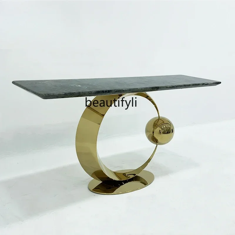 NQ52 Great discounts Modern entrance table, facing the door, artistic sense, entrance table design sense, light luxury and simpl