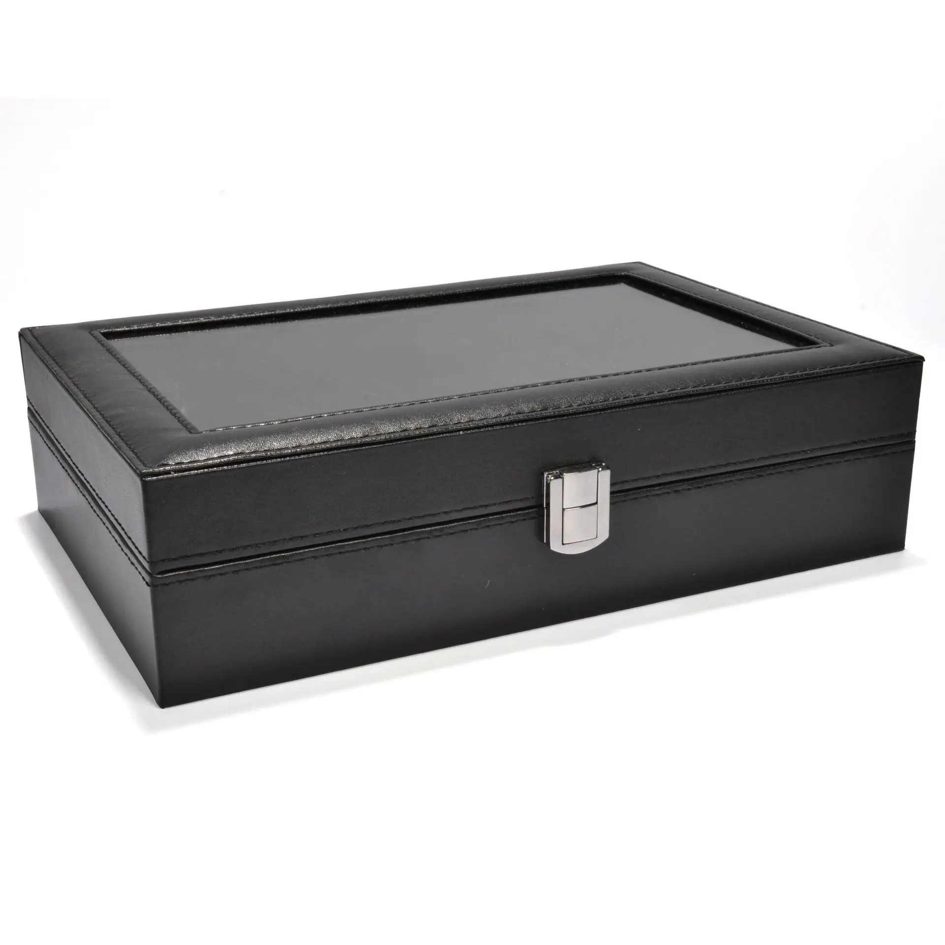 2023 Black New PU Leather  Watch Box 6/10/12 Girds Watch Case Storage Box Watch Holder Box Organizer Watch Display Box