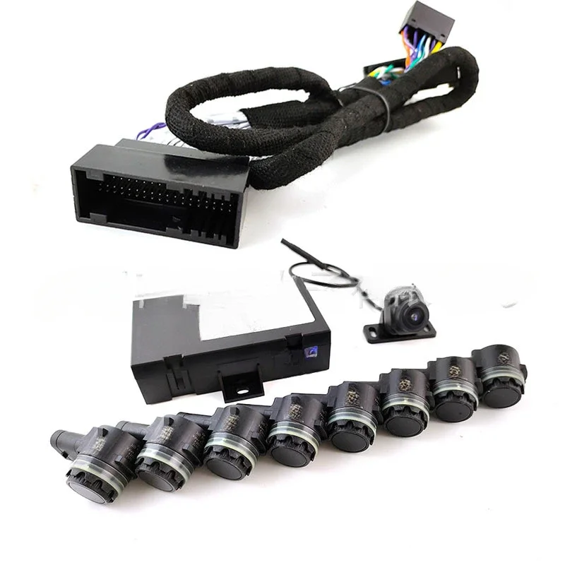 

Original car car blind spot 360 panoramic detection system OBD socket 8 front and rear radar monitoring probes