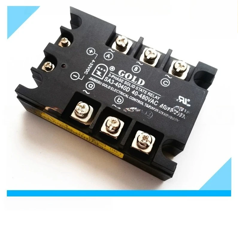 GOLD 3 Phase Solid State Relay SA3-4040D DC to AC 40A 50A SA34040D SSR For Heater Motor