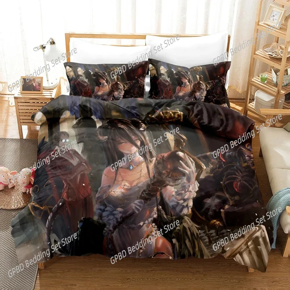 

3D Print Fashion OVERLORD Bedding Set Double Twin King Duvet Cover Comforter Pillowcase Boys Girls Adults Bedroom