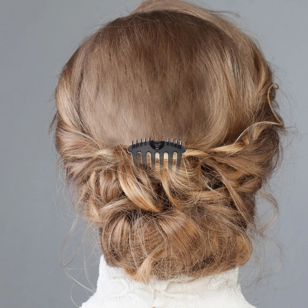 

6pcs Hair With Elastic Band Ponytail Bump Combs Volume Styling Tools Durable Plastic Combs For Women Multipurpose Use Headband