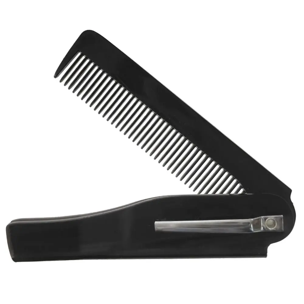 Hot Portable Folding Pocket Combs Hair Styling Folding Beard Combs Pocket Plastic Hair Styling Combs For Men Oil Head