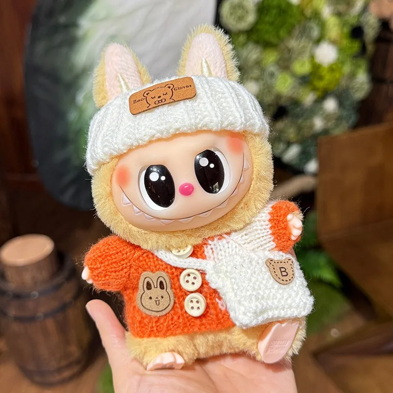 Labubu 3.0 Big in Energy Series Roupas Labubu Urso Suéter Conjunto de chapéu flangeado Combinando moda e fofura Labubu Ropa [sem boneca]