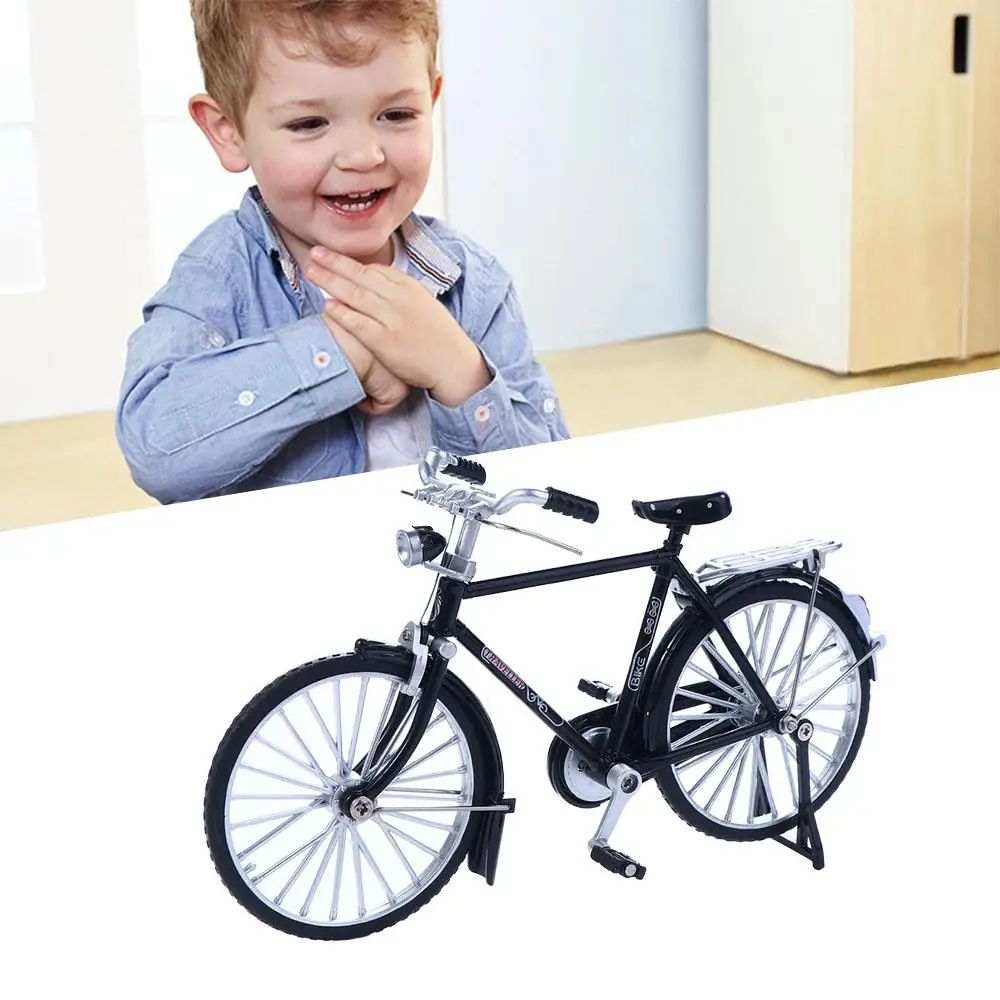 Mini Bicycle Diecast Metal Miniature Model 1:10 Scale Bicycle Model Vintage Bicycle Model Retro Bicycle Toys Simulation Bicycle