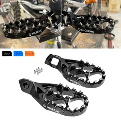 For 2024 GasGas EC 300 Forged Enlarged Footrest Footpegs Foot Pegs Rest For KTM EXC 300 EXC-F 350 SXF 450 Husqvarna TE 300 FE450